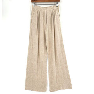 Abercrombie & Fitch Womens Ultra High Rise Wide Leg Pants Size 26/2 Linen Blend